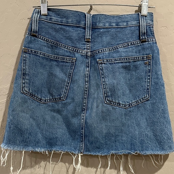 Madewell Frayed Hem Denim Mini Skirt - Picture 2 of 6
